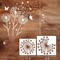 6PCS Large Floral Stencils Set – 14” Dandelion & Butterfly Reusable Painting Templates for Walls, Garden Fence, Wood Furniture & Fabric DIY Decor